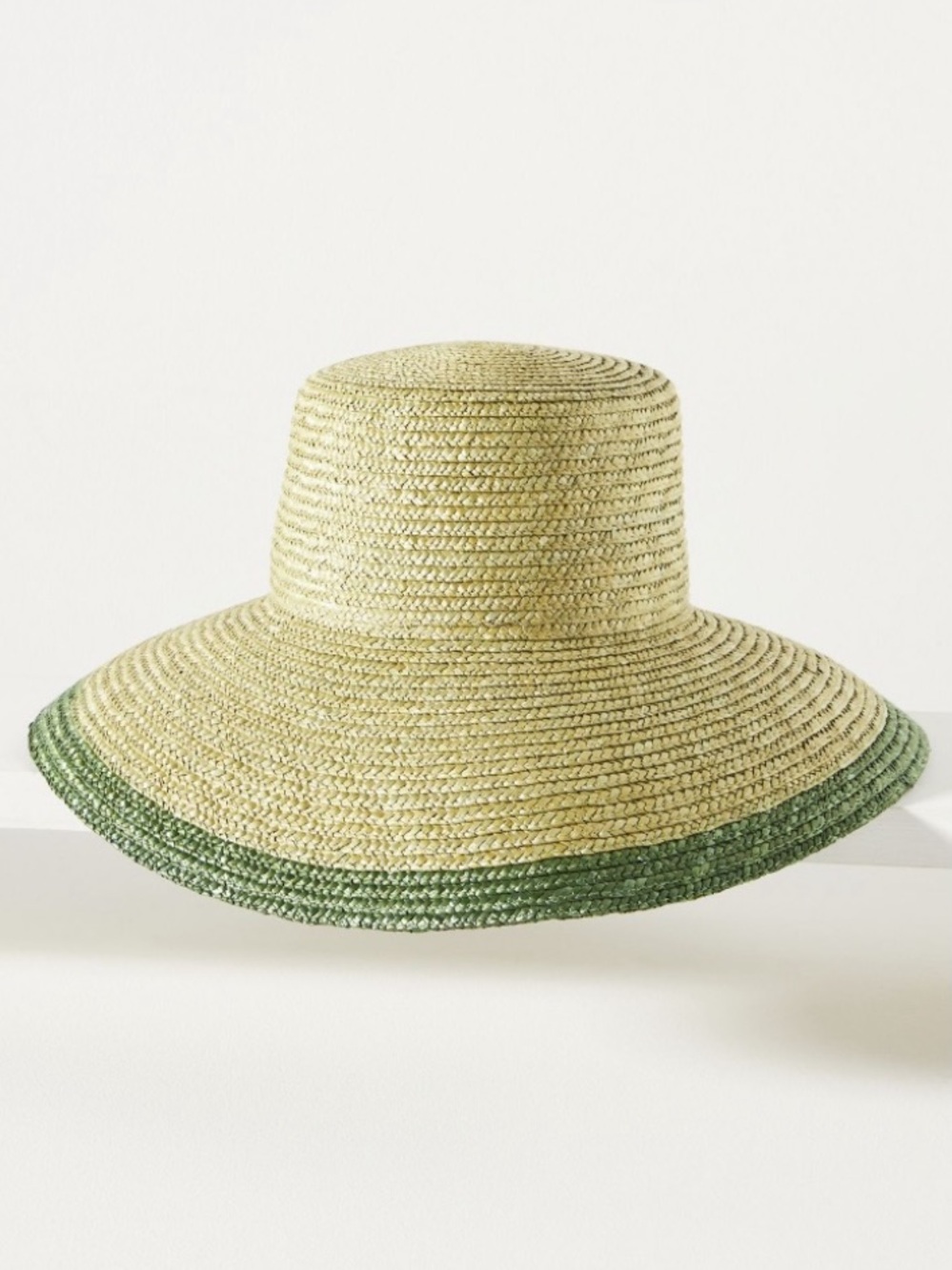 Anthropologie Wyeth Flower Pot Bucket Hat Straw Green Beach Vacation NEW NWT - Picture 4 of 14